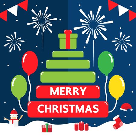 Merry christmas day : vector design for christmas holiday.のイラスト素材