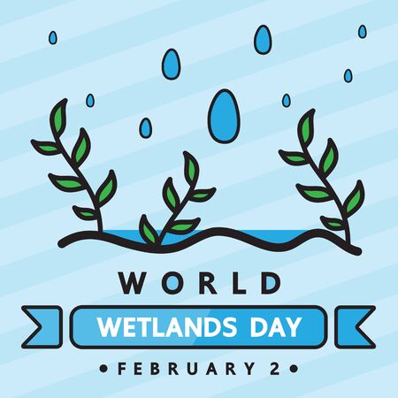 World wetlands day vector design for international day.のイラスト素材