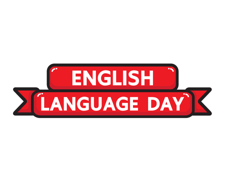 English language day vector cartoon design.のイラスト素材
