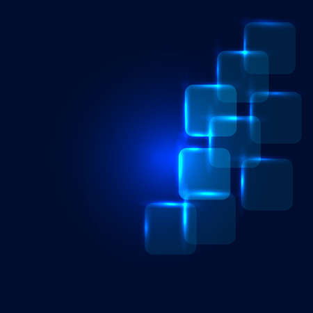 Abstract blue square Technology background.のイラスト素材