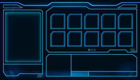 Game display vector technology concept design.のイラスト素材