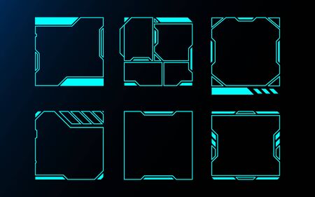 Abstract frame set technology future interface hud .のイラスト素材