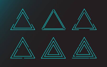 Triangle shape abstract technology future interface hud.のイラスト素材