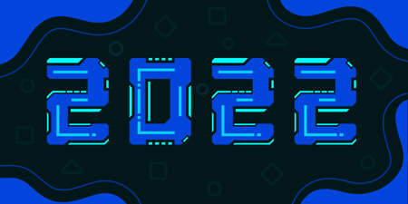 2022 abstract futuristic hud vector design.のイラスト素材