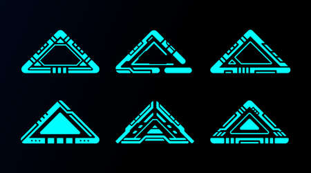 Triangle shape abstract technology future interface hud.のイラスト素材