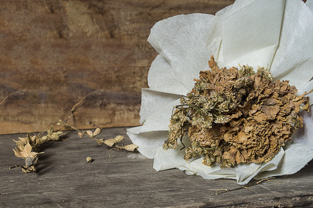 bouquet in still life style with the blur blackgroundの写真素材