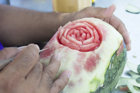 Watermelon Carvingの写真素材