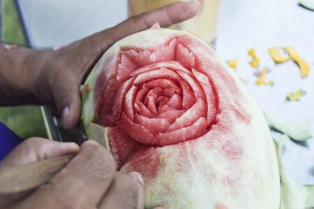 Watermelon Carvingの写真素材