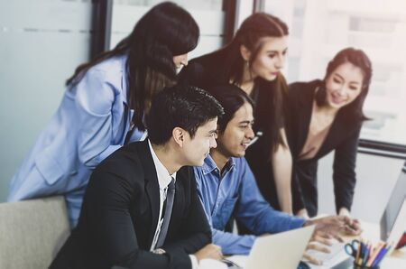Team of business people working in an officeの写真素材