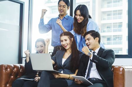 Successful business people group working everyday job at modern office.の写真素材