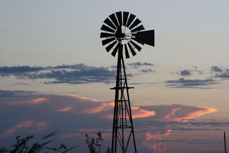 Country Windmill with Storm clouds