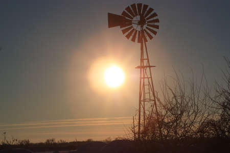 Winter Evening Sunsetの写真素材