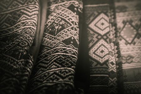 Thailand Cultural Fabric beautiful backgroundの写真素材