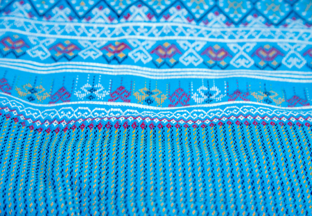 Thailand Cultural Fabric beautiful backgroundの写真素材