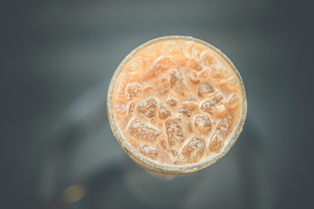 Iced coffee cup background atmosphere vintageの写真素材