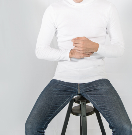 Shirt design and people concept Mock up template for design print isolated backgroundの写真素材