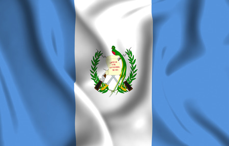Guatemala 3D waving flag illustration. Texture can be used as background.の写真素材