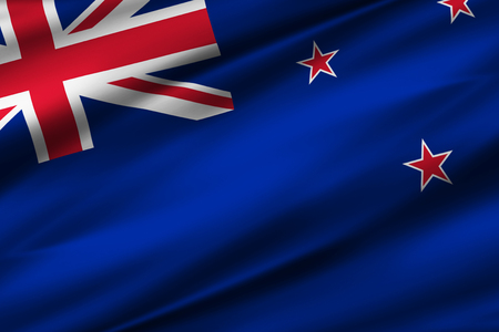 New Zealand 3D waving flag illustration. Texture can be used as background.の写真素材