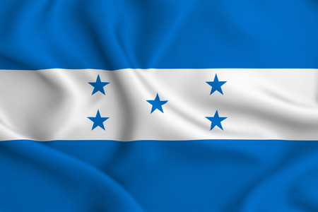 Honduras 3D waving flag illustration. Texture can be used as background.の写真素材