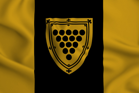 Cornwall Ontario 3D waving flag illustration. Texture can be used as background.の写真素材