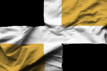 Levis 3D wrinkled flag illustration. Usable for background and texture.の写真素材