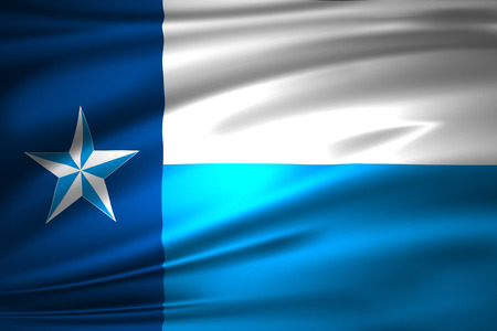 Dallas 3D waving flag illustration. Texture can be used as background.の写真素材