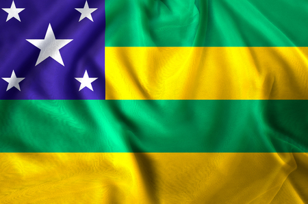Sergipe modern and realistic closeup flag illustration. Perfect for background or texture purposes.の写真素材