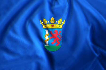 Badaroz modern and realistic closeup flag illustration. Perfect for background or texture purposes.の写真素材