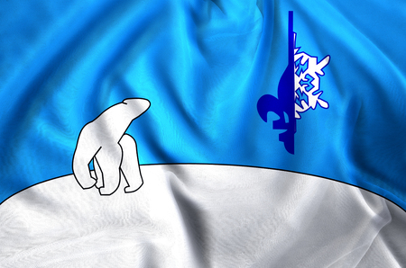 Francotenois modern and realistic closeup flag illustration. Perfect for background or texture purposes.の写真素材