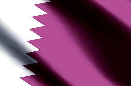 Qatar stylish waving and closeup flag illustration. Perfect for background or texture purposes.の写真素材