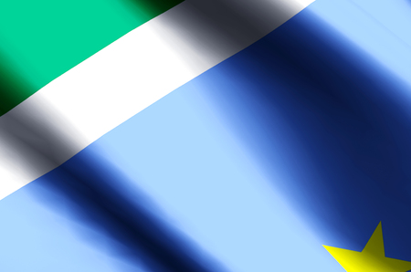 Mato Grosso do Sul stylish waving and closeup flag illustration. Perfect for background or texture purposes.の写真素材