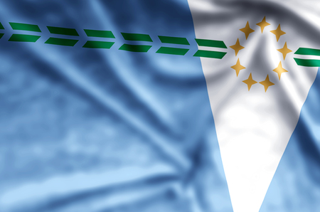 Formosa stylish waving and closeup flag illustration. Perfect for background or texture purposes.の写真素材