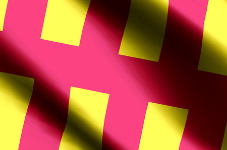 Northumberland stylish waving and closeup flag illustration. Perfect for background or texture purposes.の写真素材