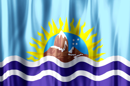 Santa Cruz stylish waving and closeup flag illustration. Perfect for background or texture purposes.の写真素材