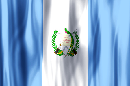 Guatemala stylish waving and closeup flag illustration. Perfect for background or texture purposes.の写真素材