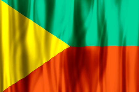 Zabaykalsky stylish waving and closeup flag illustration. Perfect for background or texture...