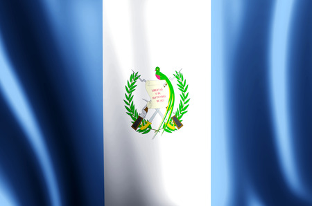 Guatemala stylish waving and closeup flag illustration. Perfect for background or texture purposes.の写真素材