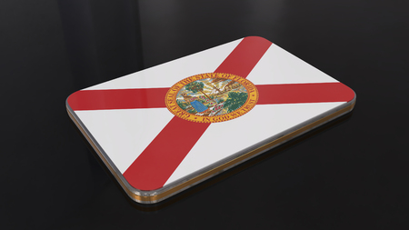 Florida Flag button series of the Unites Statesの写真素材