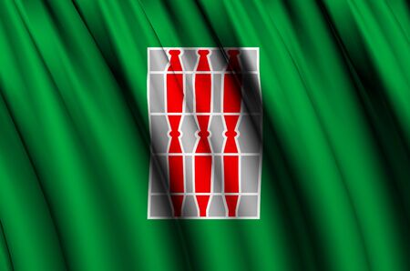 Umbria waving flag illustration. Regions of Italy. Perfect for background and texture usage.の写真素材