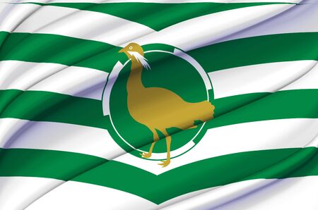 County Wiltshire waving flag illustration. Regions of England and United Kingdom. Perfect for background and texture usage.の写真素材