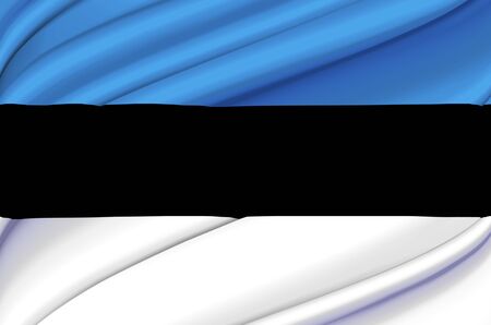 Estonia waving flag illustration. Countries of Europe. Perfect for background and texture usage.の写真素材