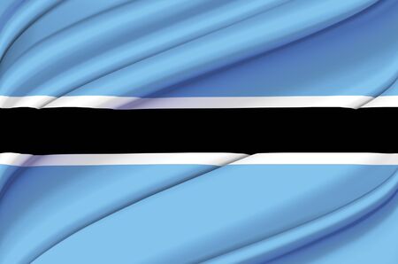 Botswana waving flag illustration. Countries of Africa. Perfect for background and texture usage.の写真素材