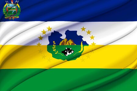 Guarico waving flag illustration. Regions of Venezuela. Perfect for background and texture usage.の写真素材