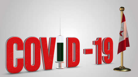 Birmingham Alabama vaccination campaign illustration. Red 3D COVID-19 text rendering.の写真素材