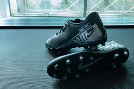 Bangkok, Thailand - December 10, 2019: Product Photography of NIKE Mercurial Vapor 13 Club MG for...