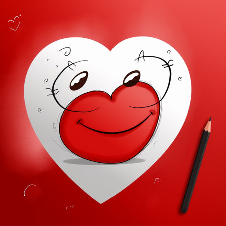 Cartoon heart attack with blocked artery and chest painの素材