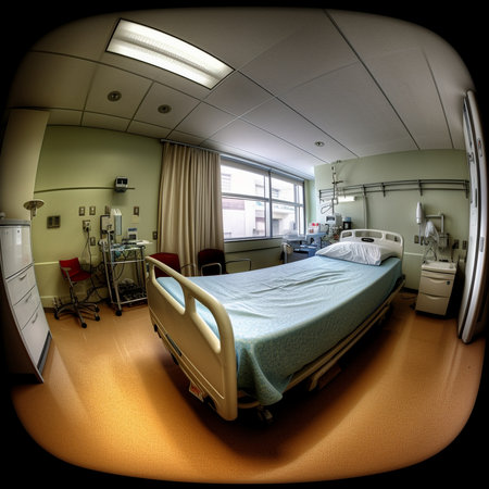 Hospital Room with Modern Medical Equipmentの素材