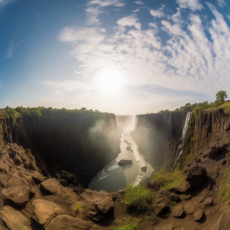 Victoria Falls Majestic African Waterfall and Sceneryの素材