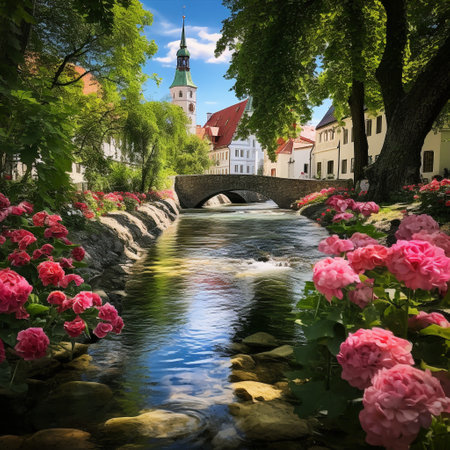 Experience the serene beauty of Tallinn's nature havens with this picturesque image. Explore a hidden getaway or a picturesque park adorned with vibrant flora and surrounded by towering trees. Let the tranquility and sense of escape wash over you as you gaze upon this breathtaking scene. The image evokes a sense of wonder, inspiring viewers to dream of exploring Tallinn's natural wonders.の素材