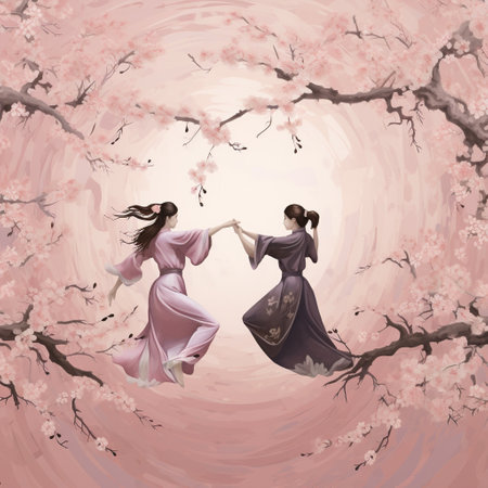 Witness the extraordinary fusion of grace and power as martial arts practitioners merge with the elegance of ballet. This captivating performance takes place amidst a stunning backdrop of vibrant cherry blossoms, creating a mesmerizing wallpaper that evokes a sense of awe and wonder. The fluidity of their movements and the striking contrast between the two art forms make this a truly unforgettable display of beauty and skill.の素材